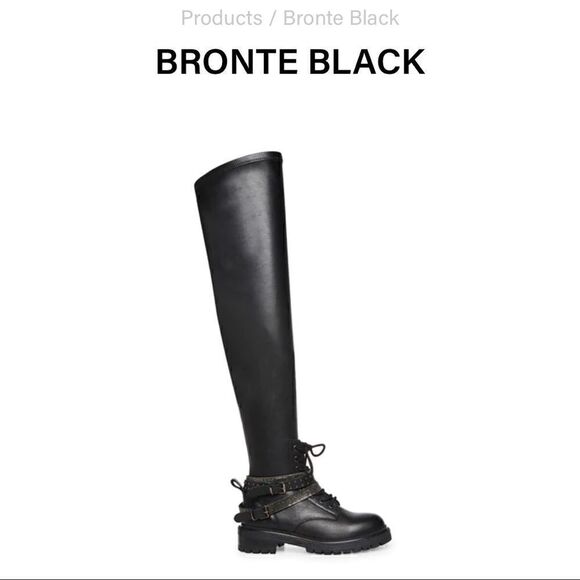 New in Box Steve Madden Over the knee Bronte boot with crystal buckles size 11 - Picture 2 of 15